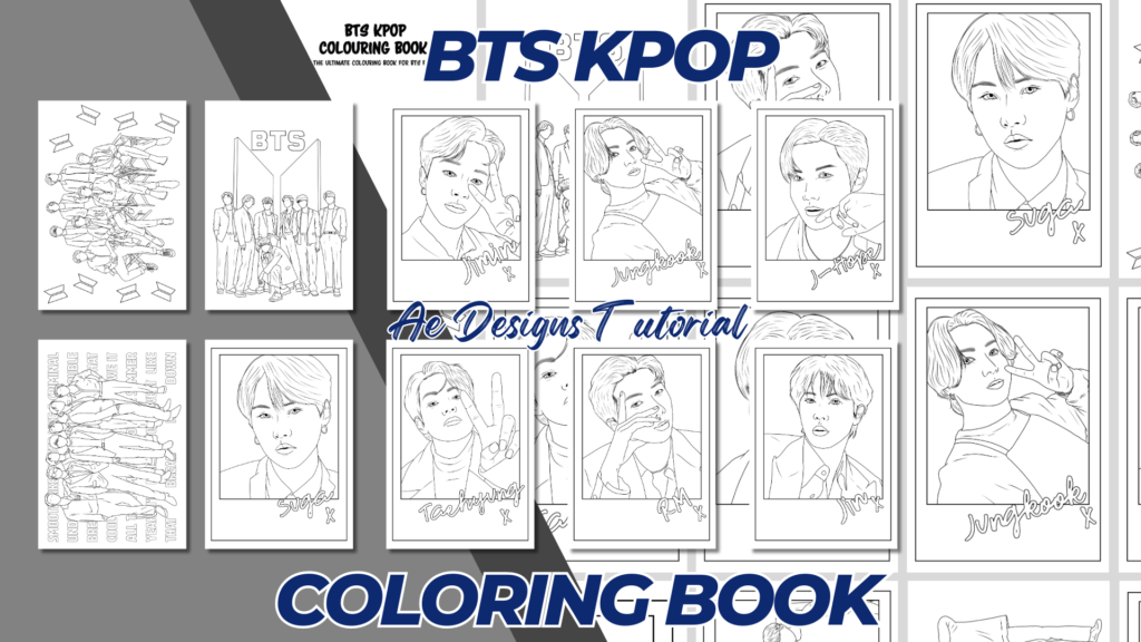 BTS KPOK COLORING BOOK