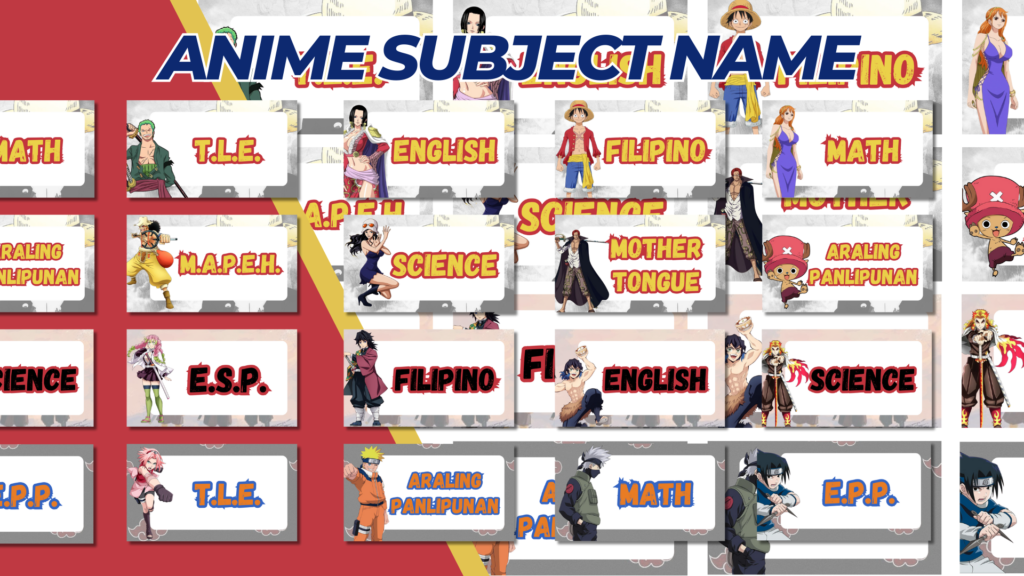 ANIME SUBJECT NAME