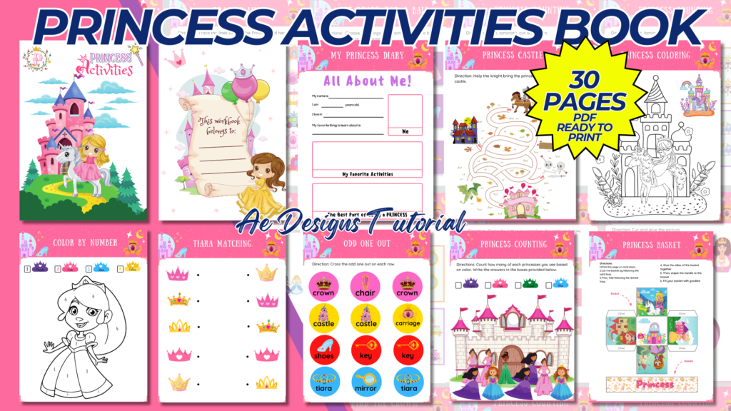 PRINCESS ACTIVITES BOOK FOR KIDS