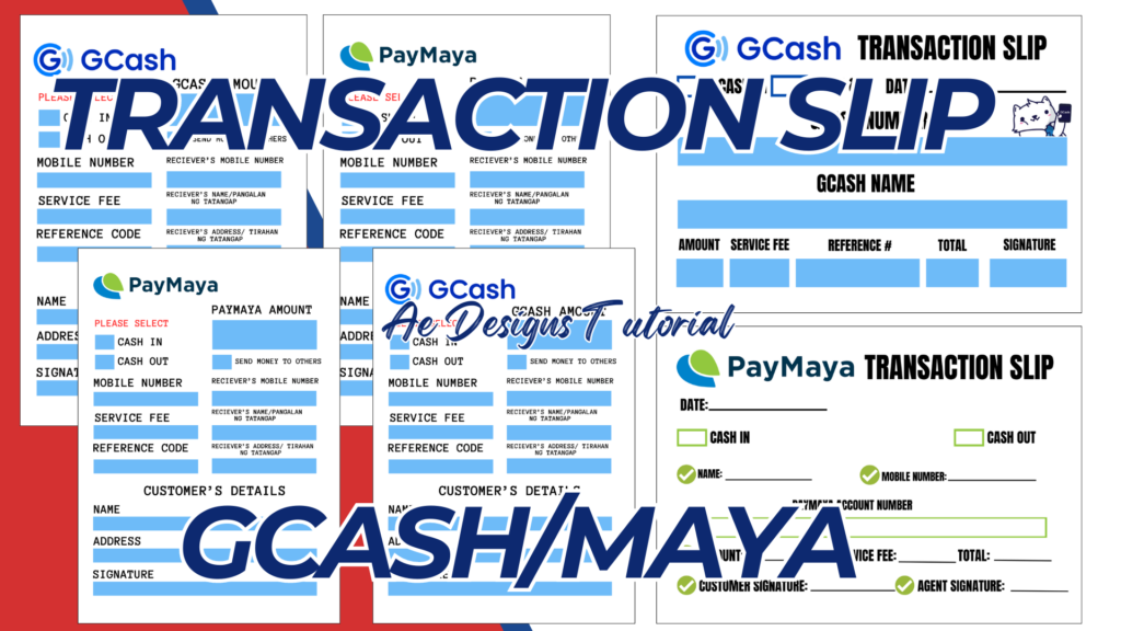 GCASH & MAYA TRANSACTION SLIP