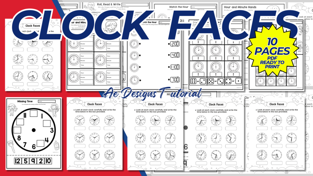 CLOCK FACES LEARNING ACTIVITIES