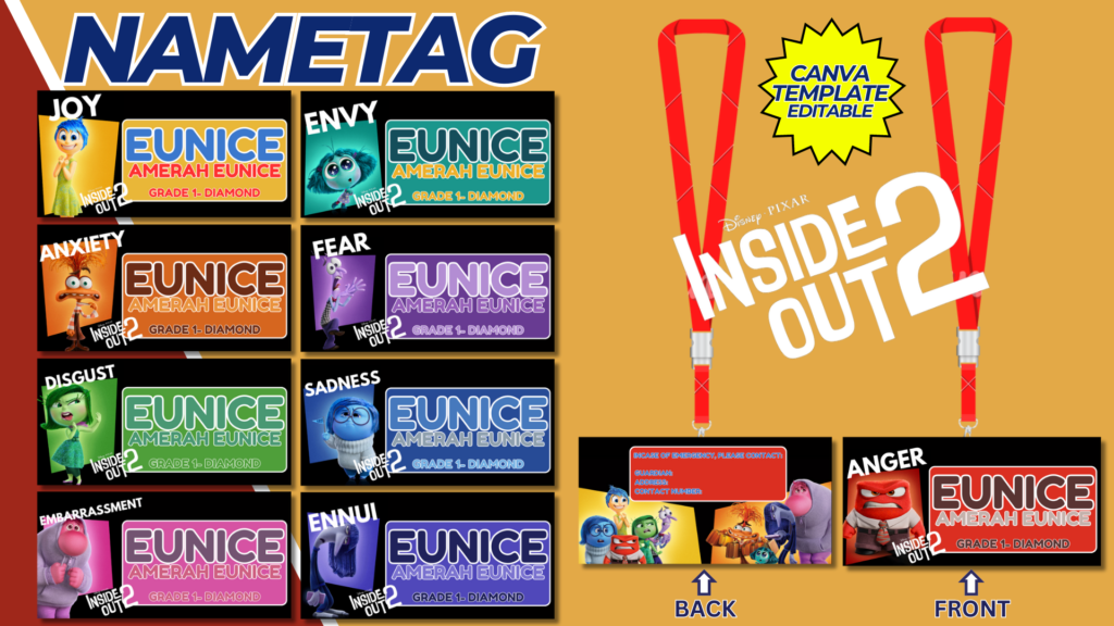 INSIDE OUT 2 NAMETAG