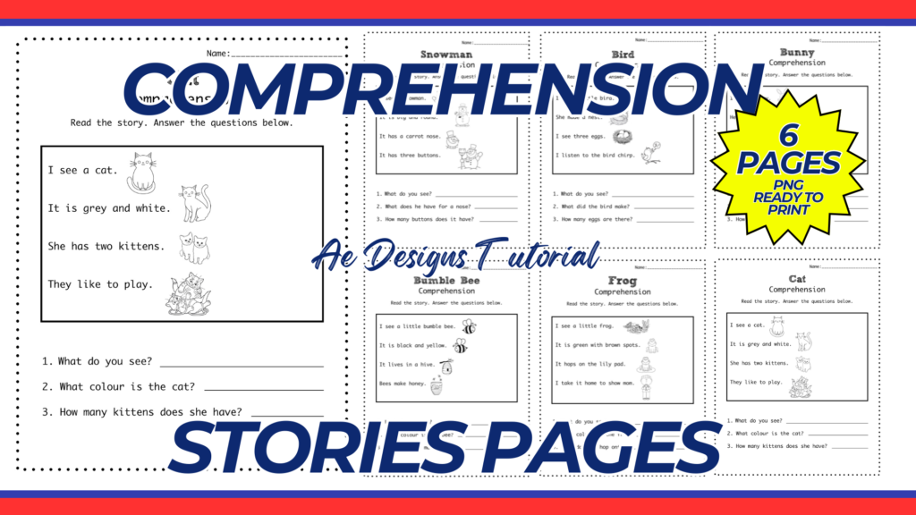 COMPREHENSION STORIES PAGE FOR KIDS