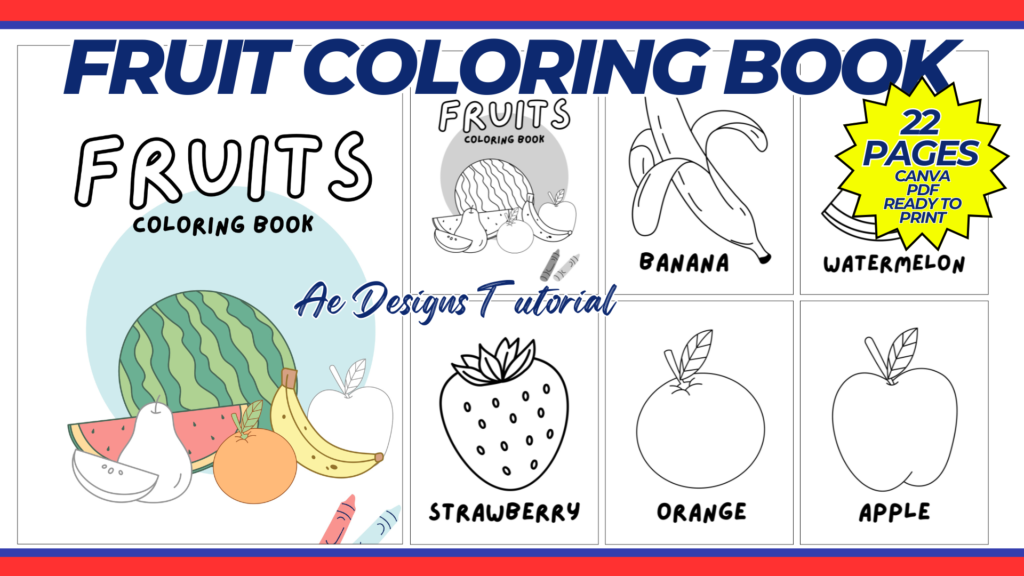 FRUITS COLORING BOOK