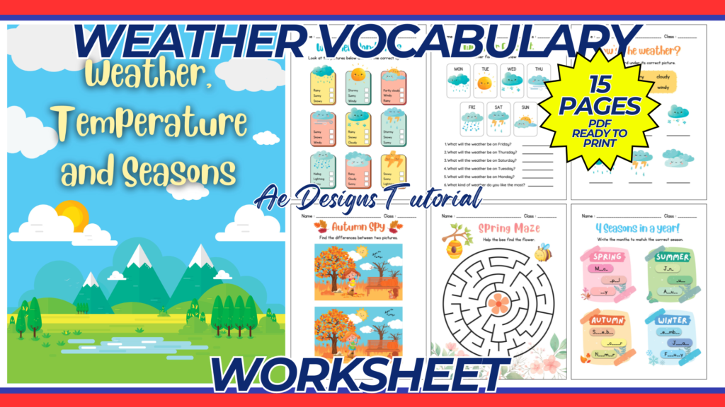 WEATHER VOCABULARY WORKSHEET