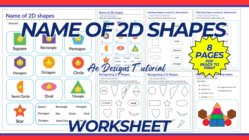 NAME OF 2D SHAPES WORKSHEET