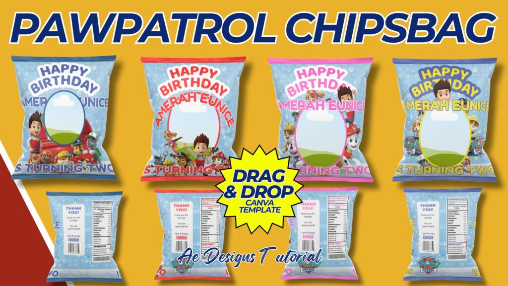 PAWPATROL CHIPSBAG TEMPLATE