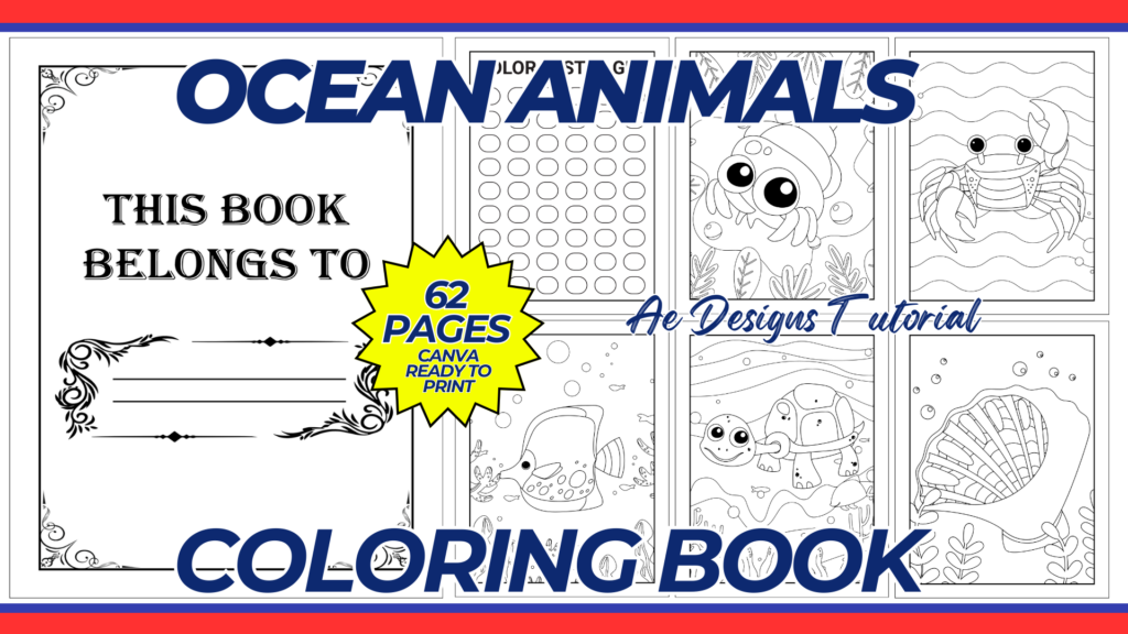 OCEAN ANIMALS COLORING FOR KIDS