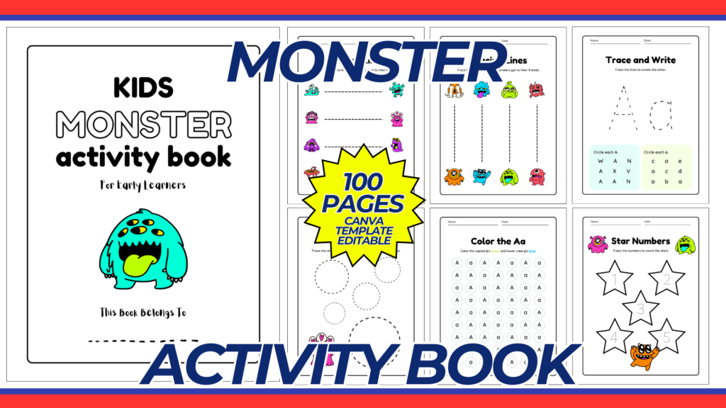 MONSTER ACTIVITY BOOK TEMPLATE