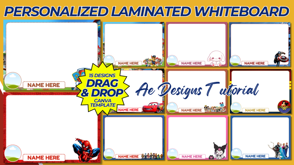 PERSONALIZED LAMINATED WHITEBOARD TEMPLATE