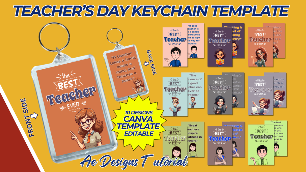 TEACHER’S ACRYLIC KEYCHAIN TEMPLATE