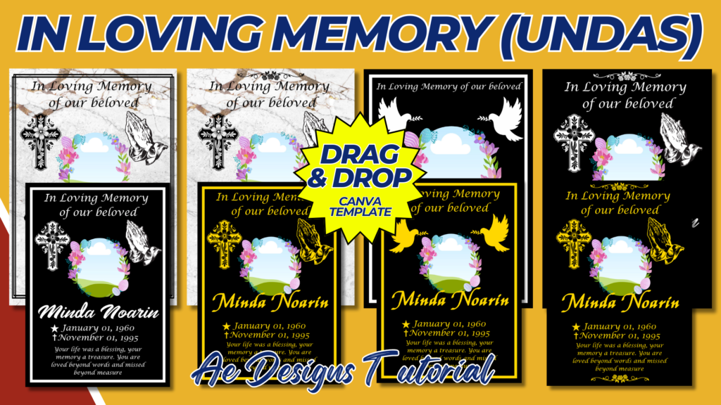 IN LOVING MEMORY (UNDAS) A4 SIZE TEMPLATE