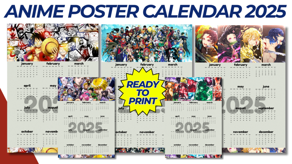 ANIME POSTER CALENDAR 2025 (A4,A3)