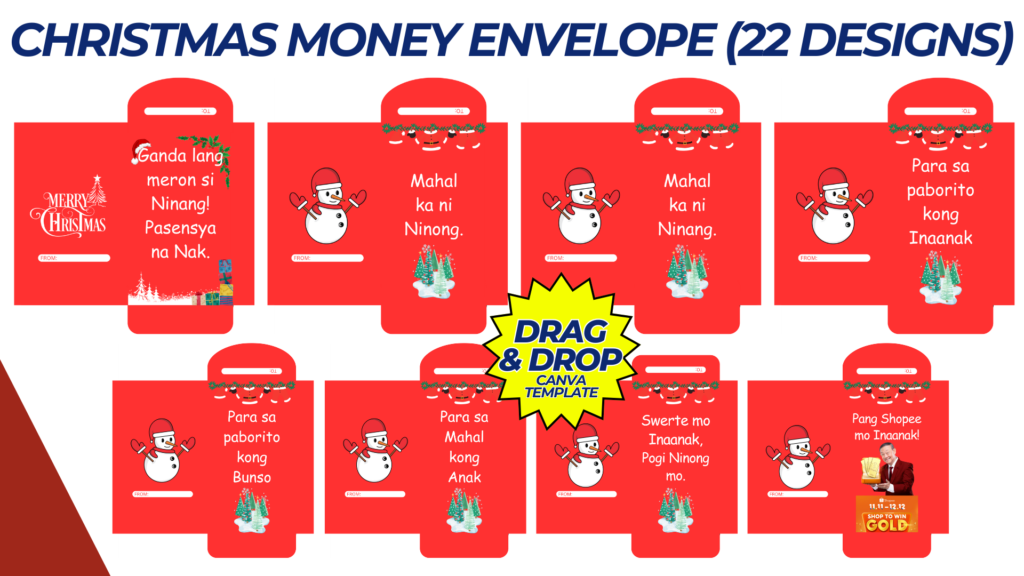 CHRISTMAS MONEY ENVELOPE TEMPLATE