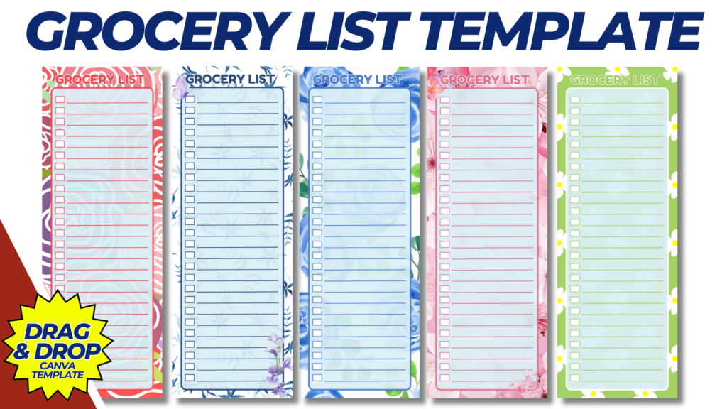 GROCERY LIST TEMPLATE