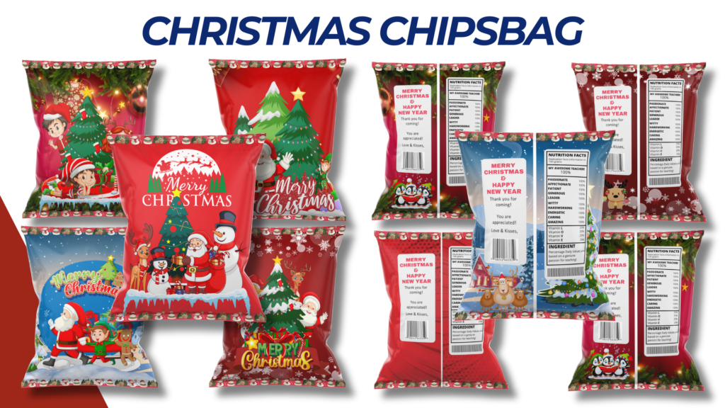 CHRISTMAS CHIPSBAG TEMPLATE
