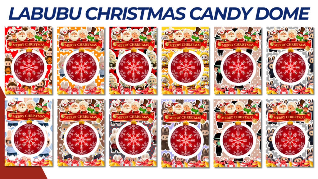 LABUBU CHRISTMAS CANDY DOME TEMPLATE