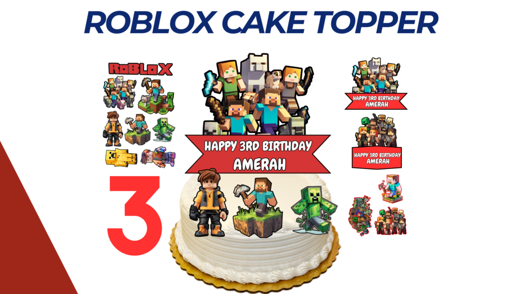 ROBLOX CAKE TOPPER TEMPLATES