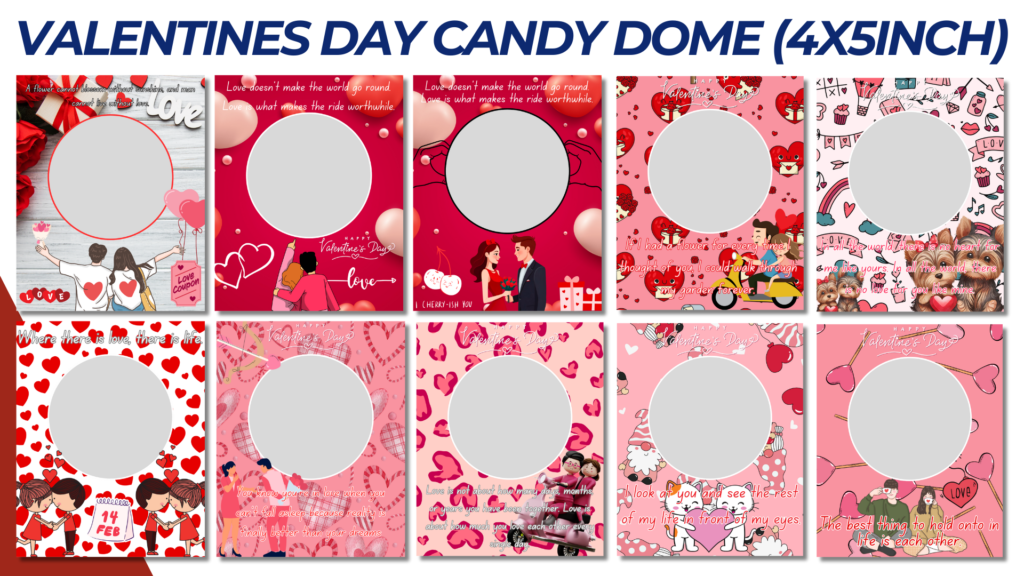 VALENTINES DAY CANDY DOME 10 DESIGN TEMPLATE