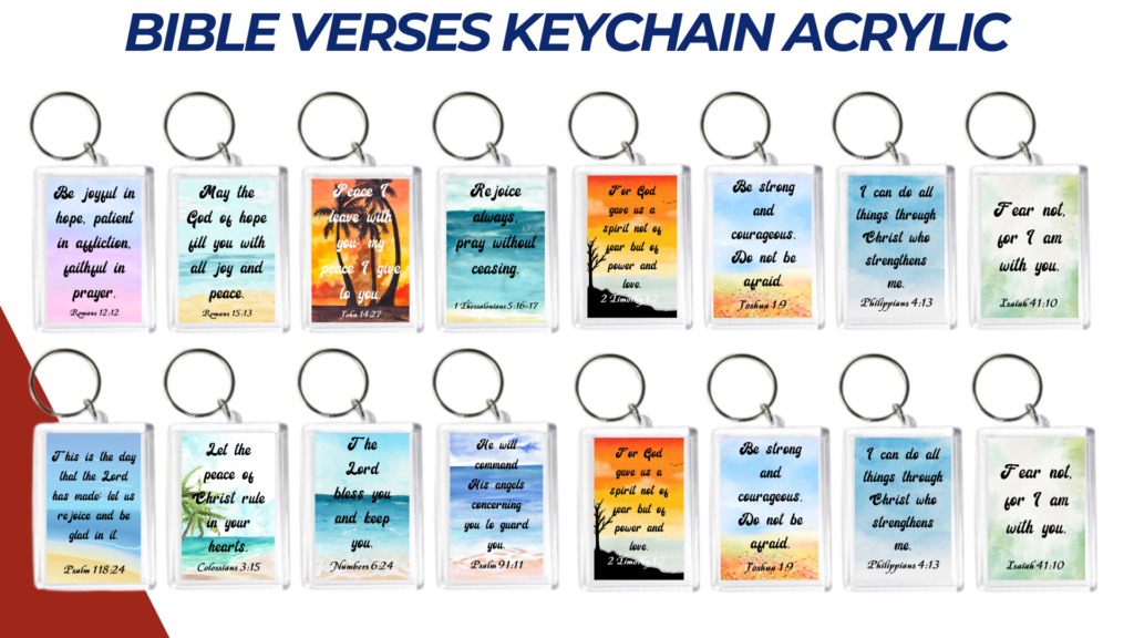 Bible Verse Acrylic Keychain Template