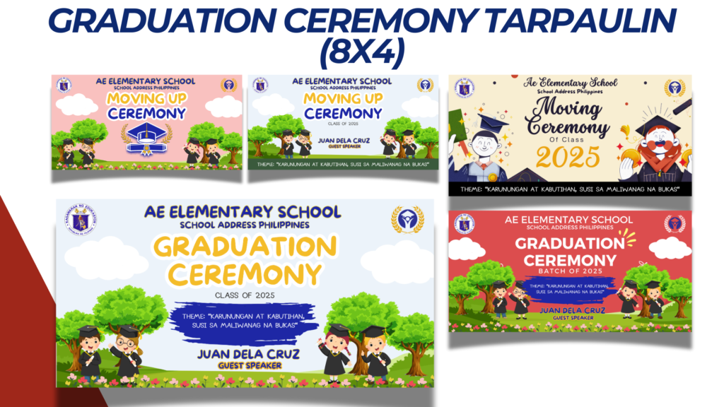 GRADUATION CEREMONY TARPAULIN (8X4) 5 DESIGNS TEMPLATE